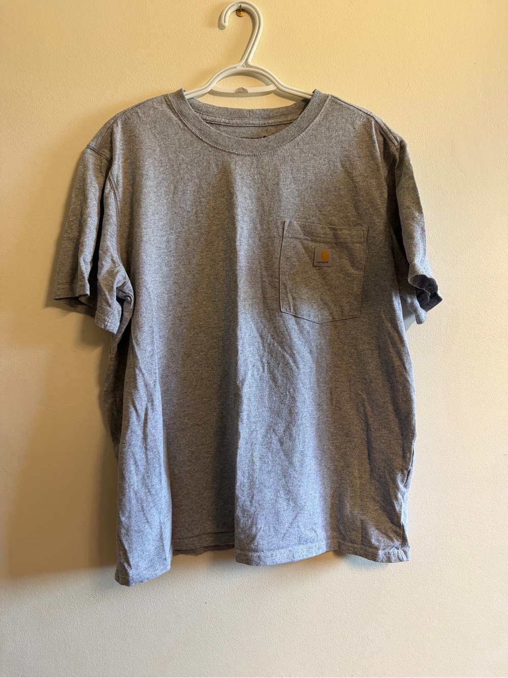 Women’s Carhartt Short-Sleeve Crewneck Pocket Tee in Heather Gray XL